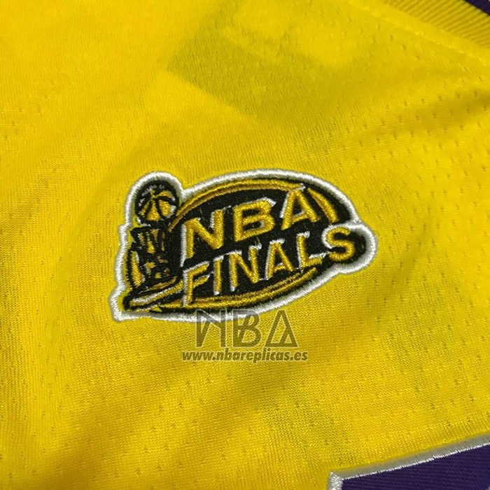 Camiseta Los Angeles Lakers Kobe Bryant NO 8 Icon 1999-00 Finals Bound Amarillo